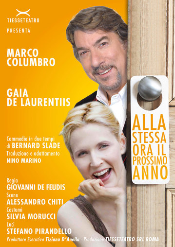Locandina Gaia De Laurentiis e Marco Columbro, 'Alla stessa ora il prossimo anno', regia G. De Feudis (ph www.culturatrentino.it)