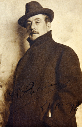 Giacomo Puccini nel 1918 (Puccini Museum - Casa natale)